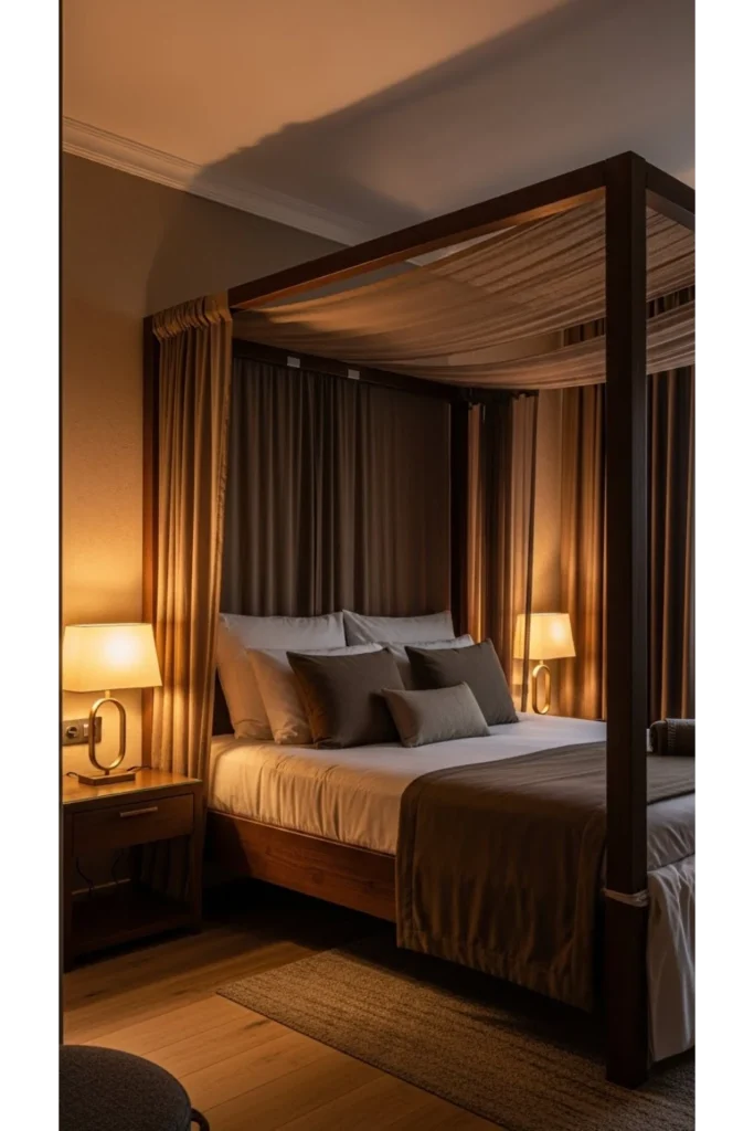 Lighting that brings depth to brown tones