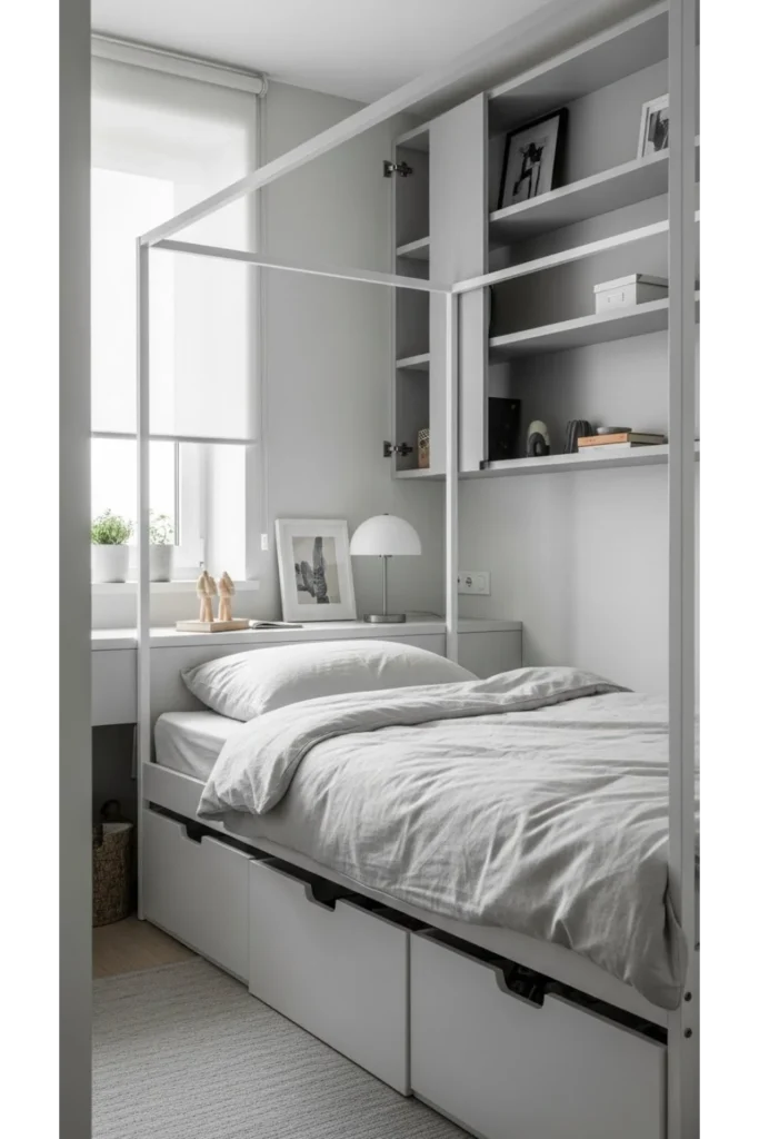 Canopy bedroom ideas simple that feel calm, practical, and lived in 9 Storage choices that stay out of sight