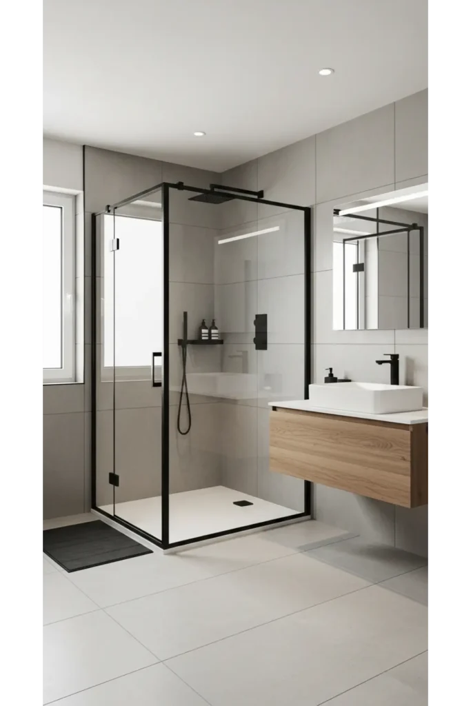 23 Black Bathroom Ideas Bold Modern Look 8 Black Shower Enclosures with Clear Glass