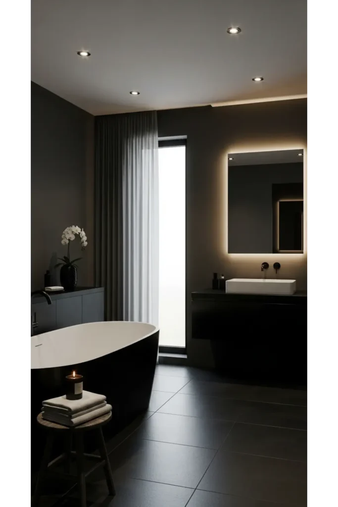 23 Black Bathroom Ideas Bold Modern Look 24 Black Spa Inspired Bathrooms