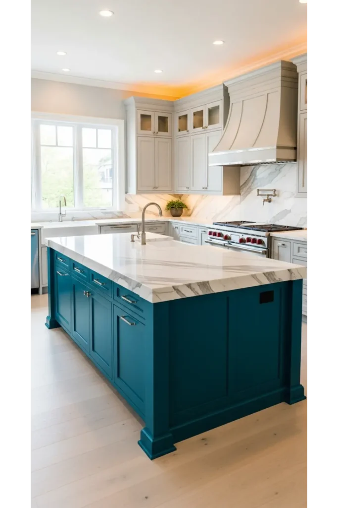 Bold Color Accent Kitchens