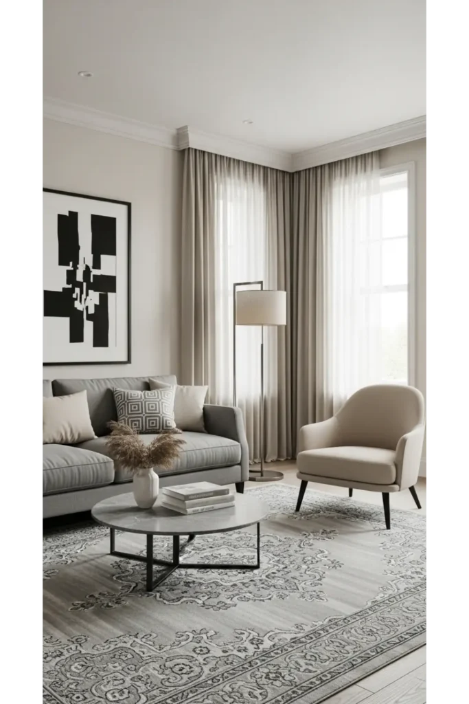 20 Classy Living Room Designs Timeless Elegance 6 Calm Monochrome Sophistication