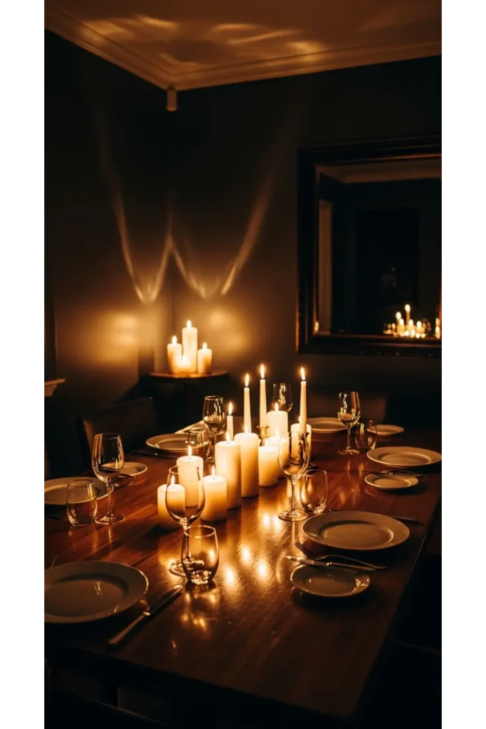 Moody Dining Room Designs Bold Look 23 Ideas 11 Candlelit Dining Atmosphere