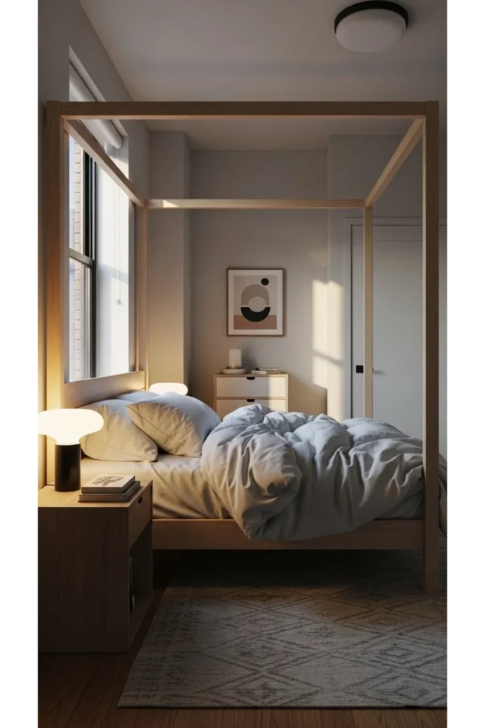 Small bedroom ideas with canopy bed that feel open and intentional 3 Choosing the right canopy bed for limited space