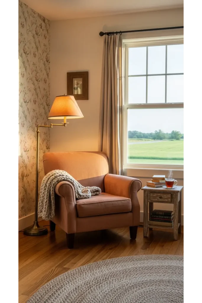 22 Farmhouse Living Room Inspirations for Rustic Charm 14 Comfortable Reading Corners