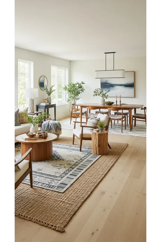 23 Small Living Room Dining Room Combo Layouts 20 Consistent Flooring Throughout