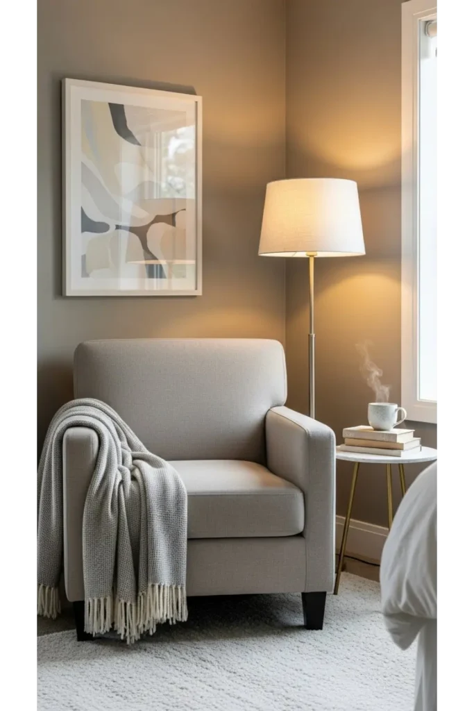 23 Earthy Bedroom Ideas For Natural Warm Ambience 21 Cozy Reading Corner With Earthy Comfort