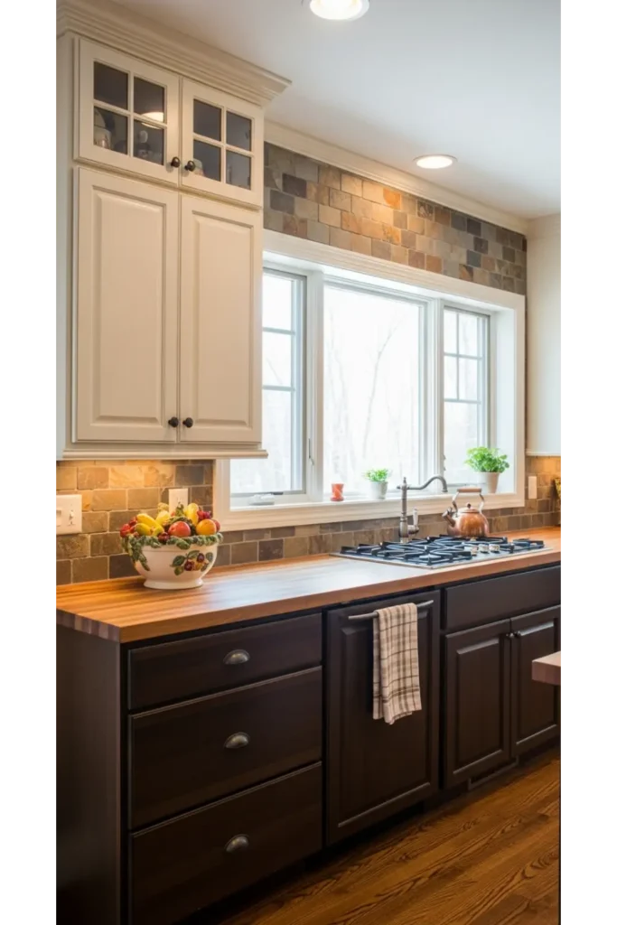 Cream Uppers With Espresso Brown Lowers