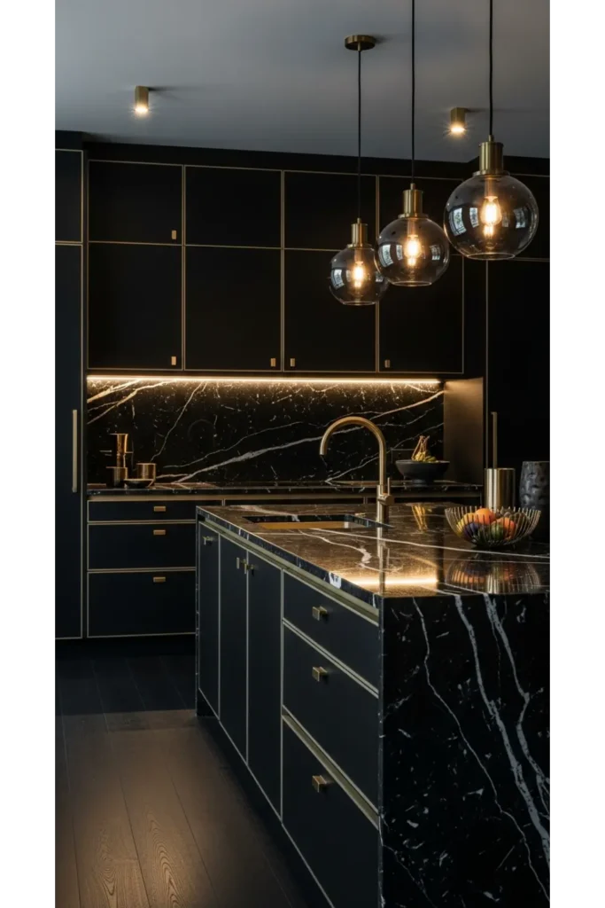 Dark And Moody Luxury Kitchens