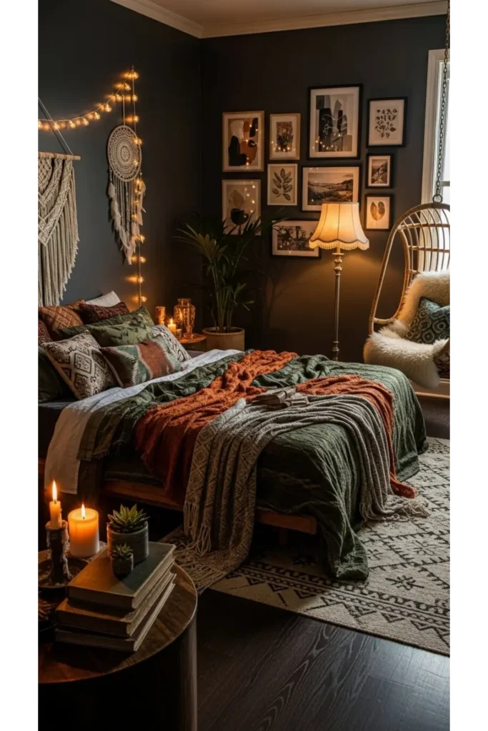 23 Moody Bedroom Inspirations For Dramatic Look 18 Dark Bohemian Bedroom