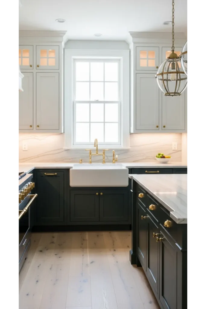 Dark Green Lowers With Off White Uppers