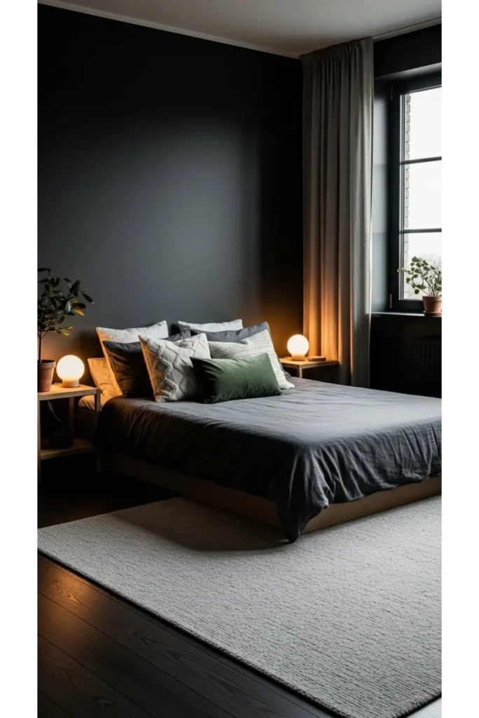 23 Moody Bedroom Inspirations For Dramatic Look 16 Dark Scandinavian Bedroom