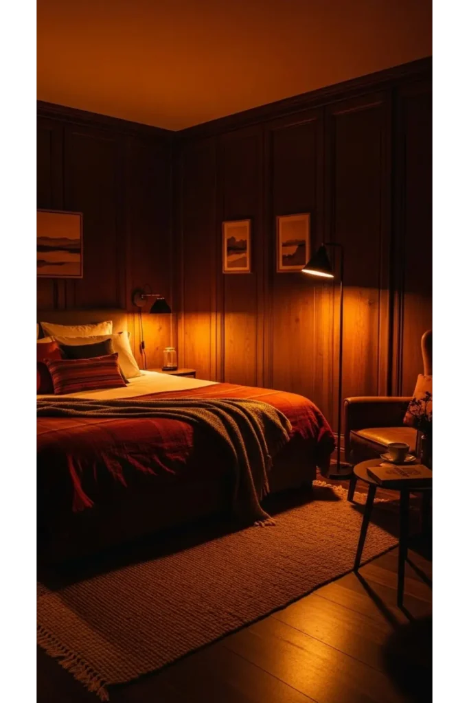 23 Moody Bedroom Inspirations For Dramatic Look 7 Dark Wood Panel Bedroom