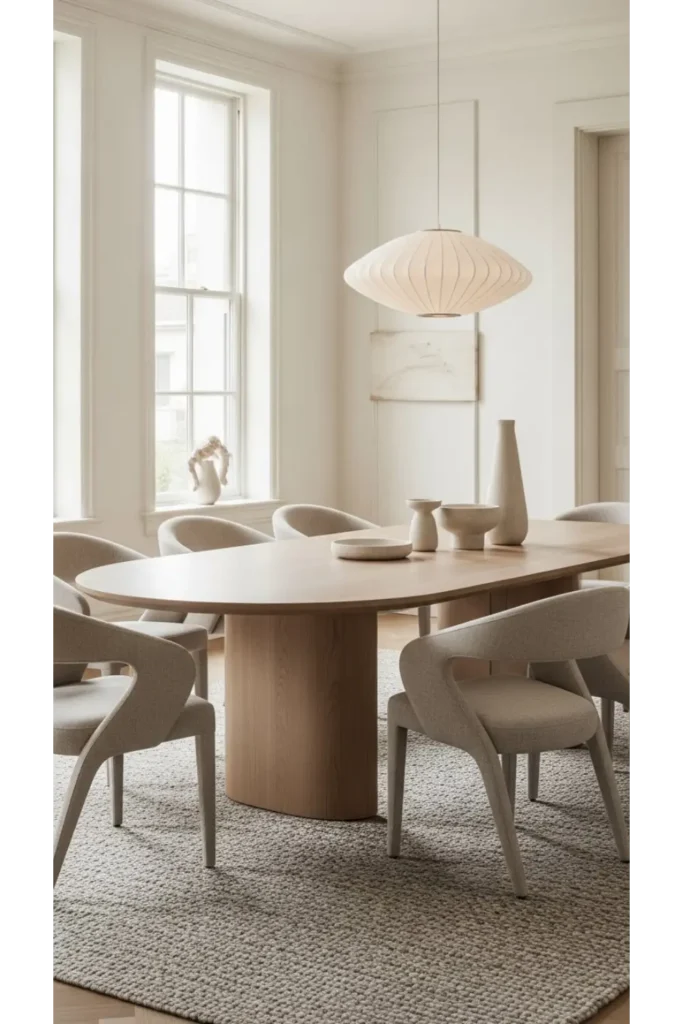  Dining Room with Soft Curves