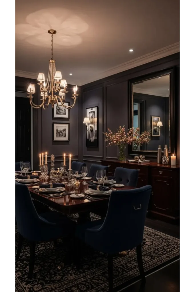 Dining Room with Dark Moody Tones