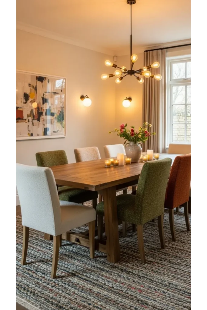 Dining Room with Textured Layers