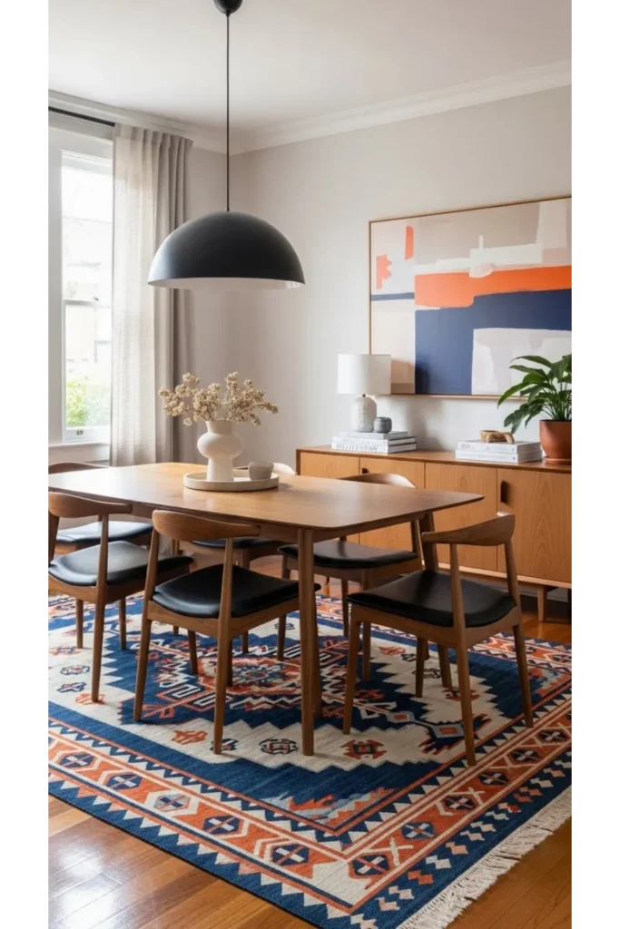 Dining Rooms With Statement Rugs