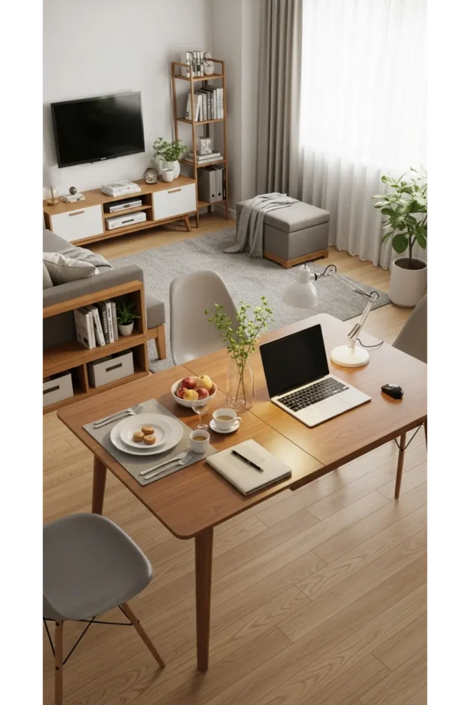 Small Living Room With Dining Area Layouts 23 Ideas 18 Dual Purpose Furniture Layout