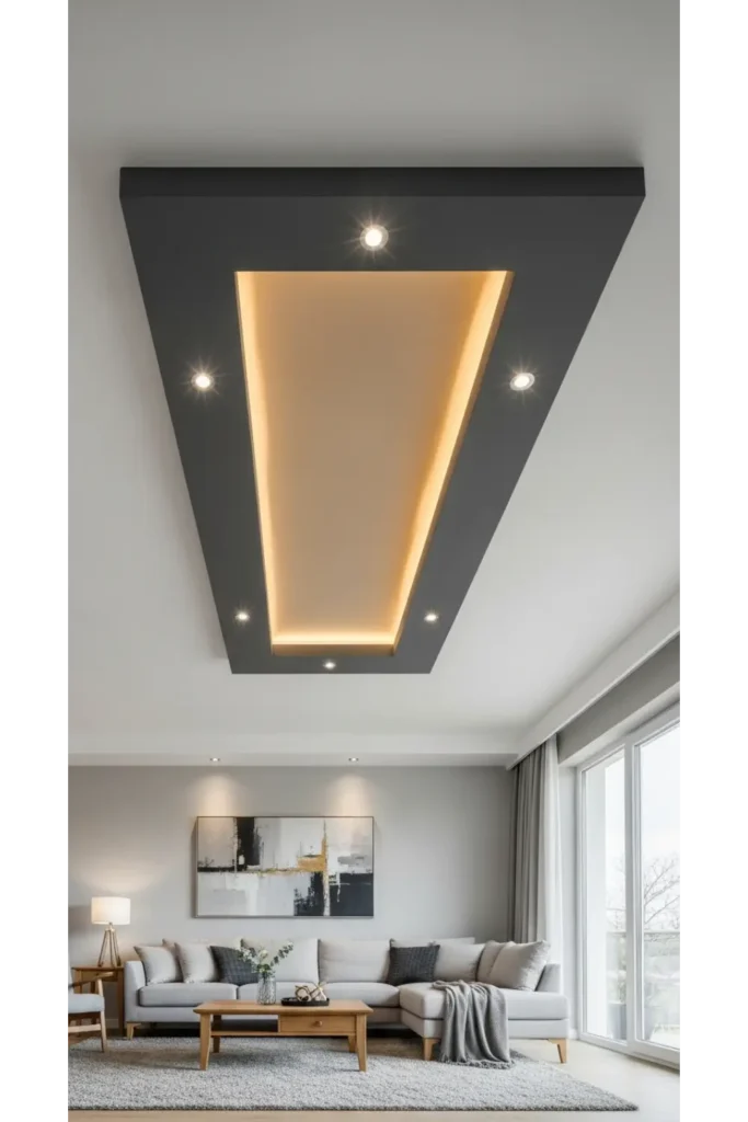 False Ceiling Living Room Designs 23 Ideas 13 Dual Tone False Ceiling