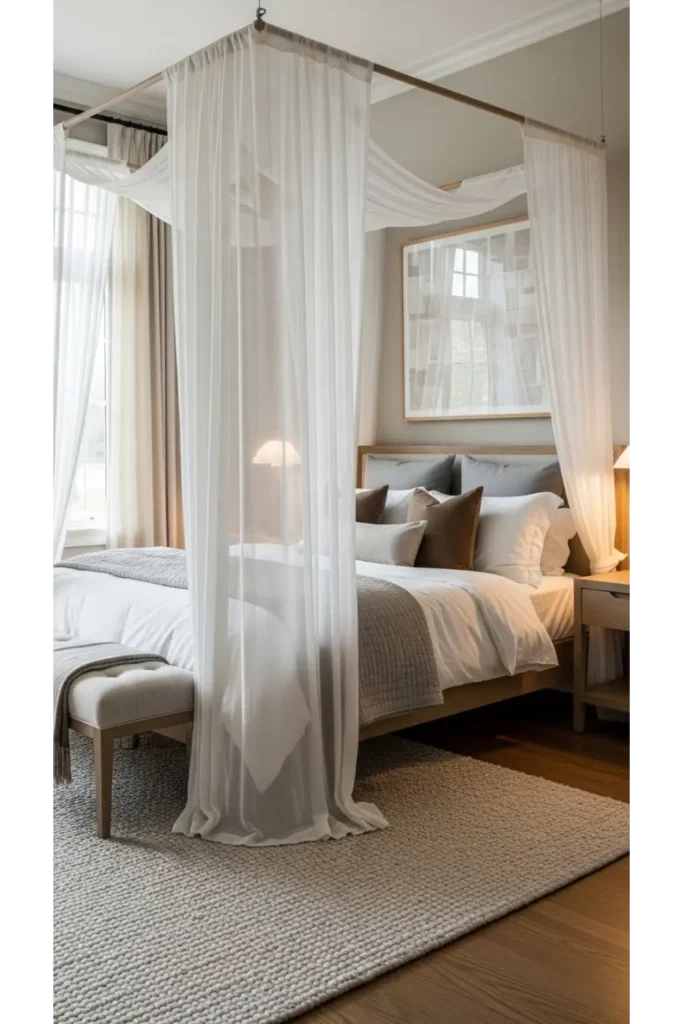 24 Bedroom Interior Ideas Redefining Elegance 22 Elegant Canopy Calm