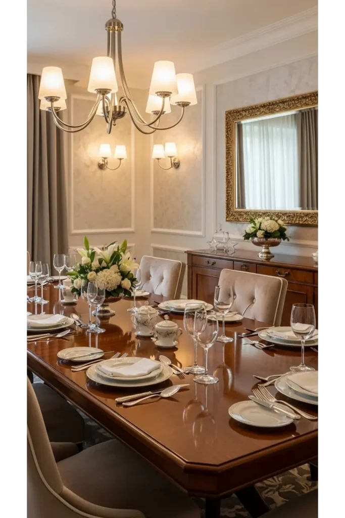 Elegant Neutral Dining Room