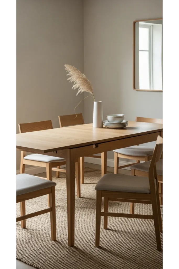 21 Tiny Dining Room Ideas That Save Space 5 Extendable dining table