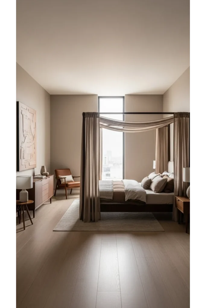 Fabric choices that support a pink canopy look