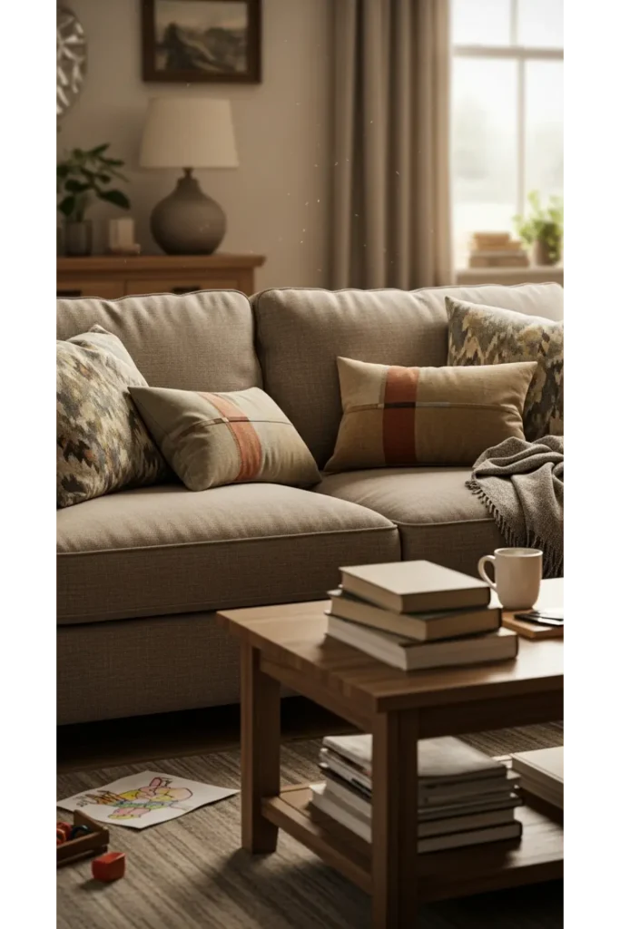 Family Friendly Performance Fabric Sofa