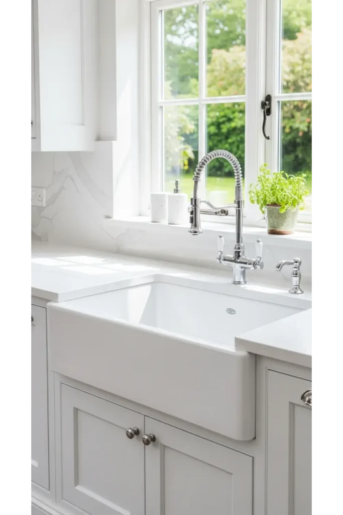  Farmhouse Sink with Modern Lines