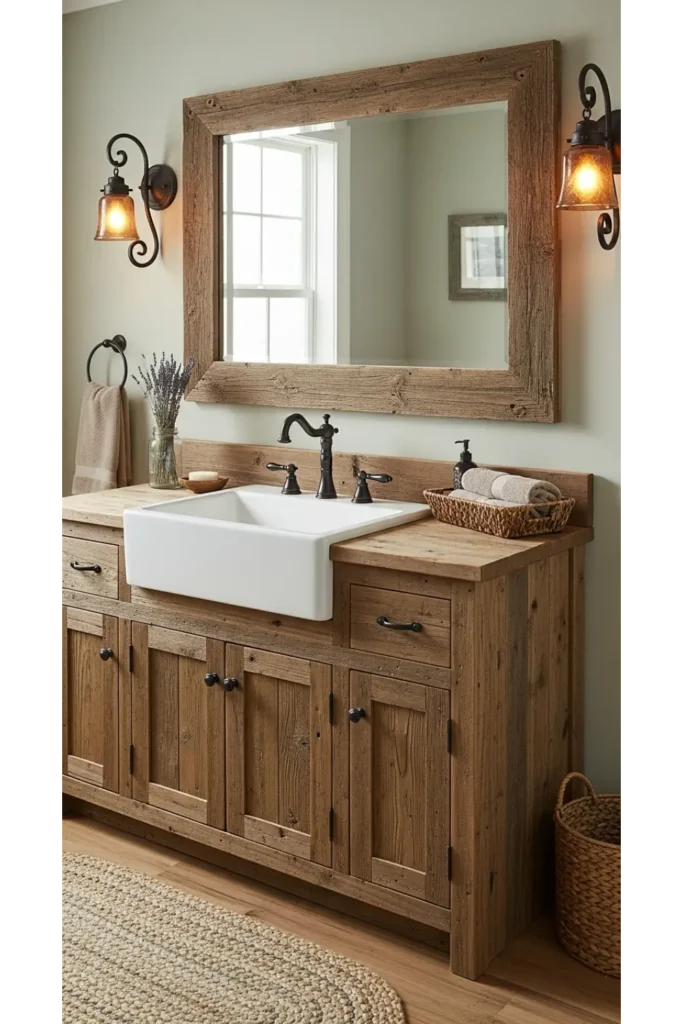 Farmhouse Style Vanity Warmth