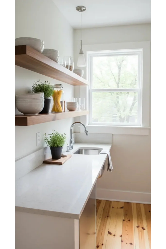 Floating Shelves Over Heavy Units