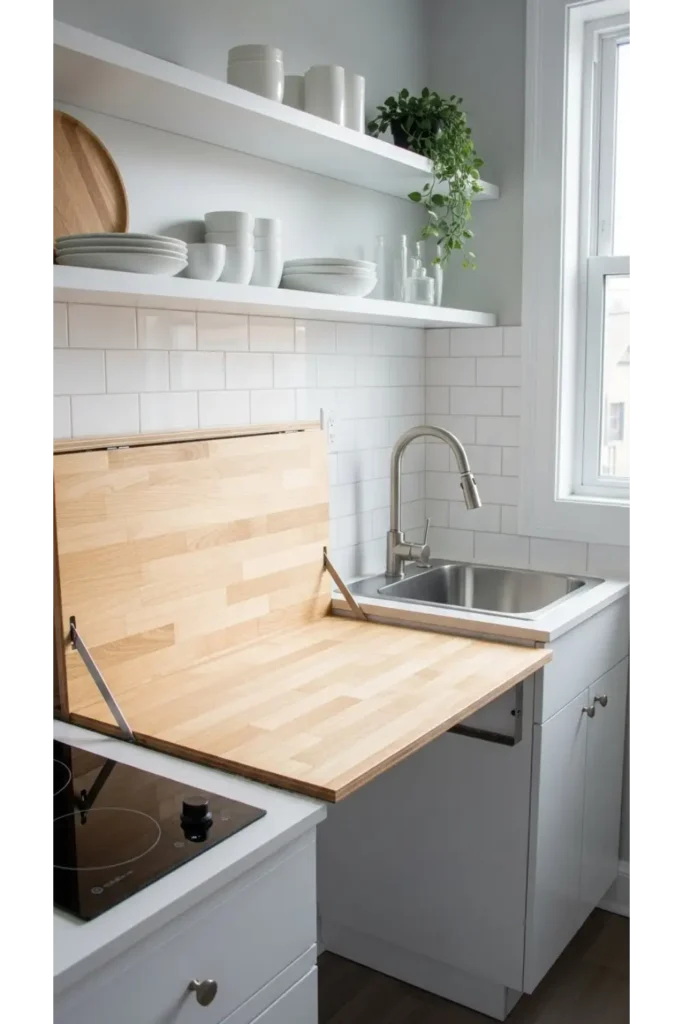 Fold-Down Work Surfaces