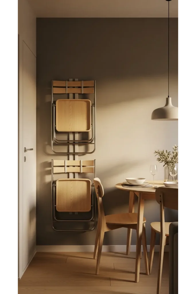 22 Small Dining Area Ideas For Compact Living 20 Foldable chairs for flexibility