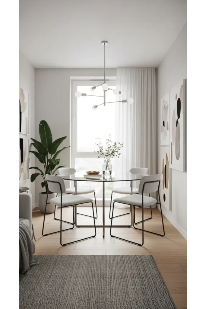 Small Living Room With Dining Area Layouts 23 Ideas 10 Glass Dining Furniture Choice