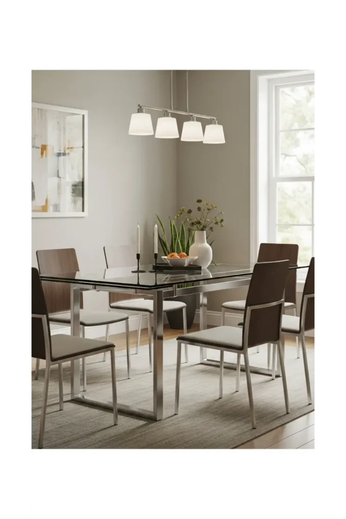 21 Tiny Dining Room Ideas That Save Space 6 Glass top dining table