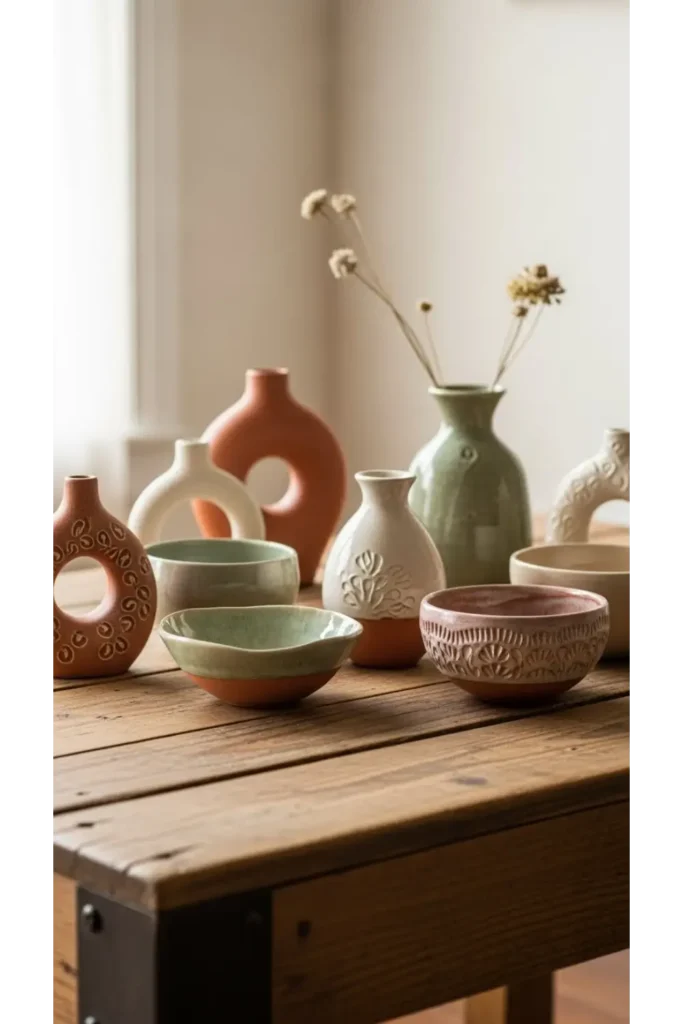 23 Earthy Bedroom Ideas For Natural Warm Ambience 9 Handmade Ceramic Decor