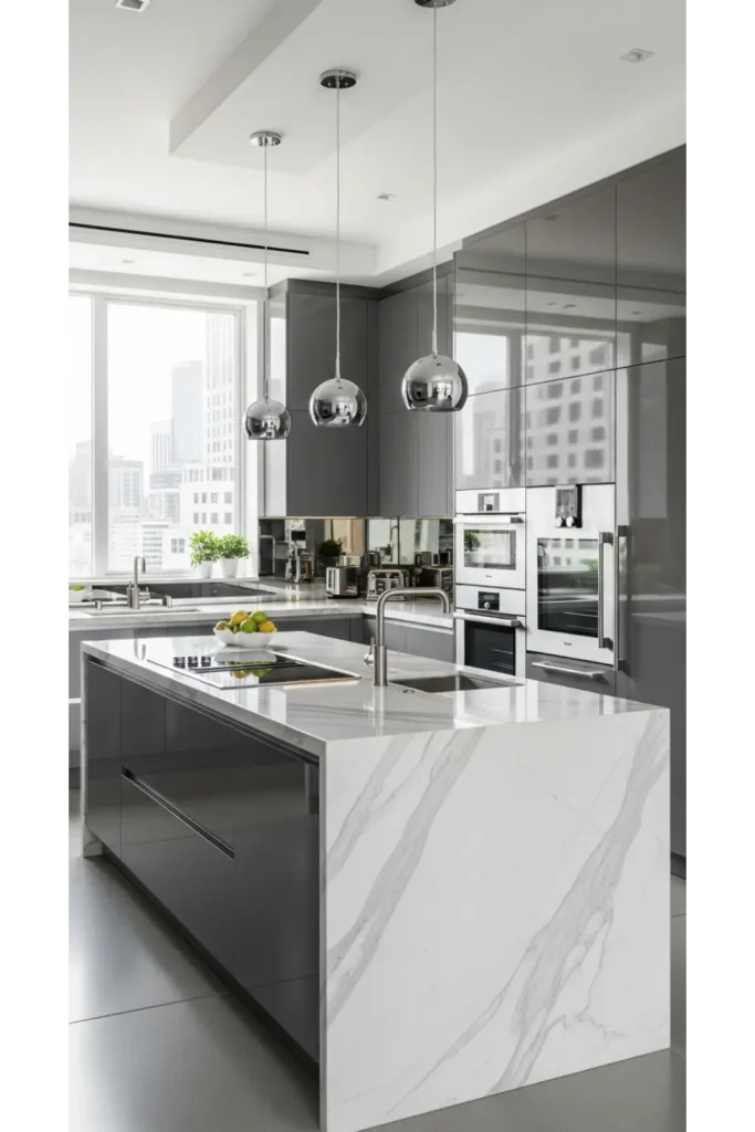 High Gloss Contemporary Kitchens