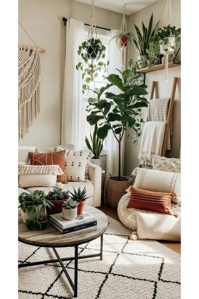 22 Boho Living Room Designs Relaxed Chic Vibes 5 Indoor Plants As Living Decor
