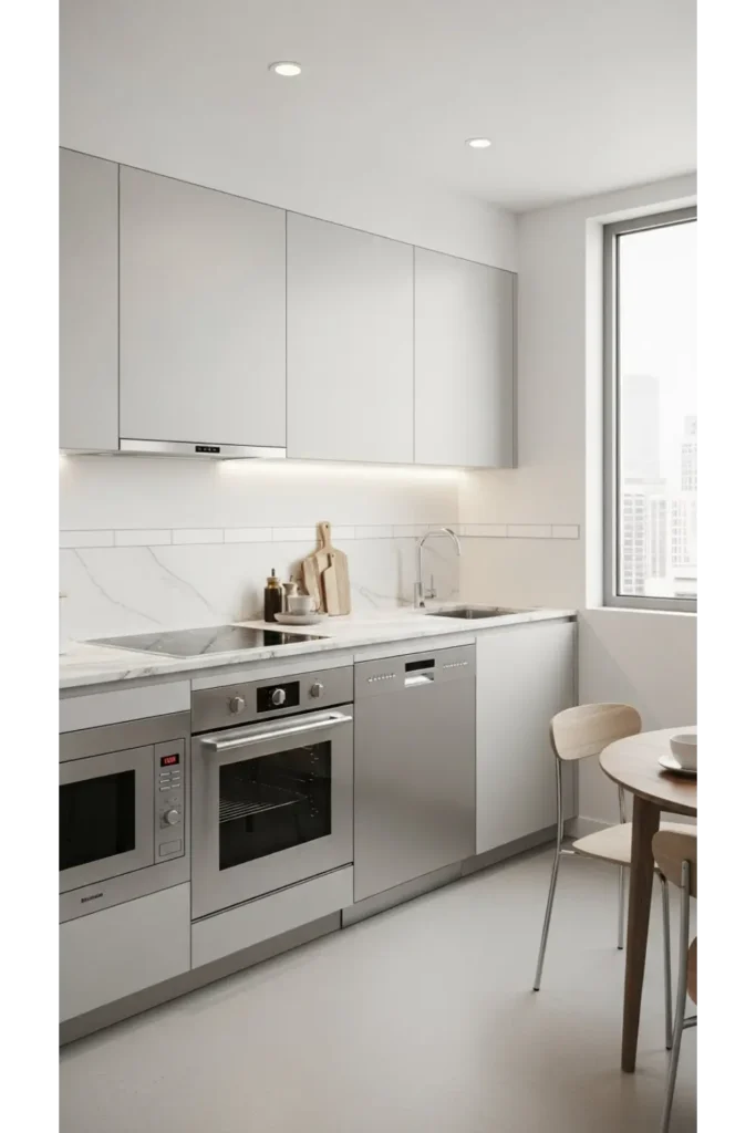 23 Small Kitchen Decor Ideas Big Style You’ll Love 16 Integrated Appliances for Clean Lines