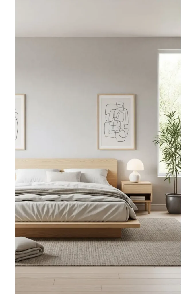 Japandi Bedroom With Balanced Symmetry