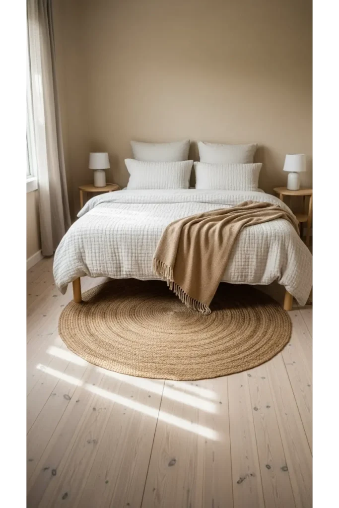 23 Earthy Bedroom Ideas For Natural Warm Ambience 6 Jute Or Sisal Area Rug
