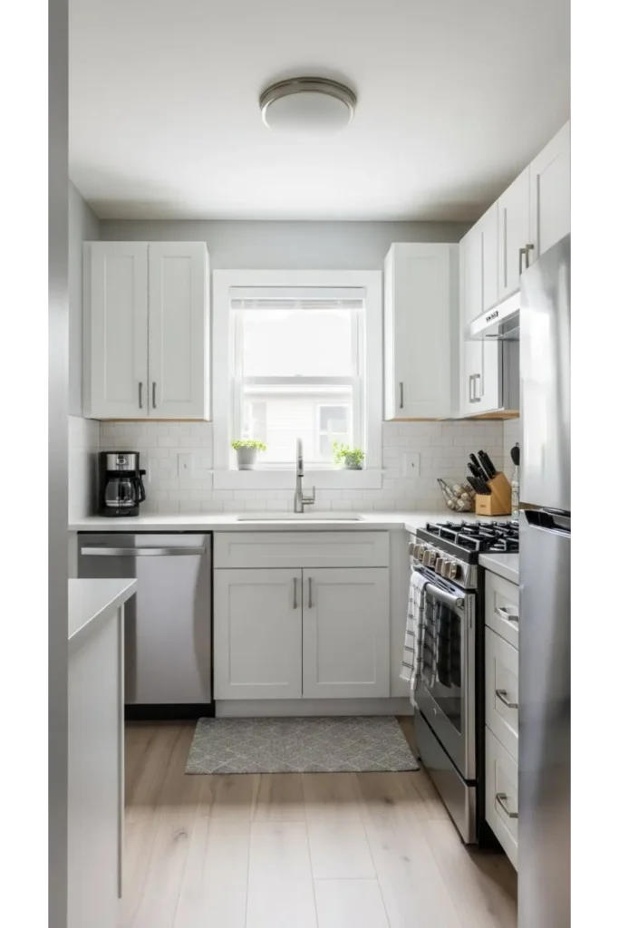 Light Color Cabinets For Visual Expansion 