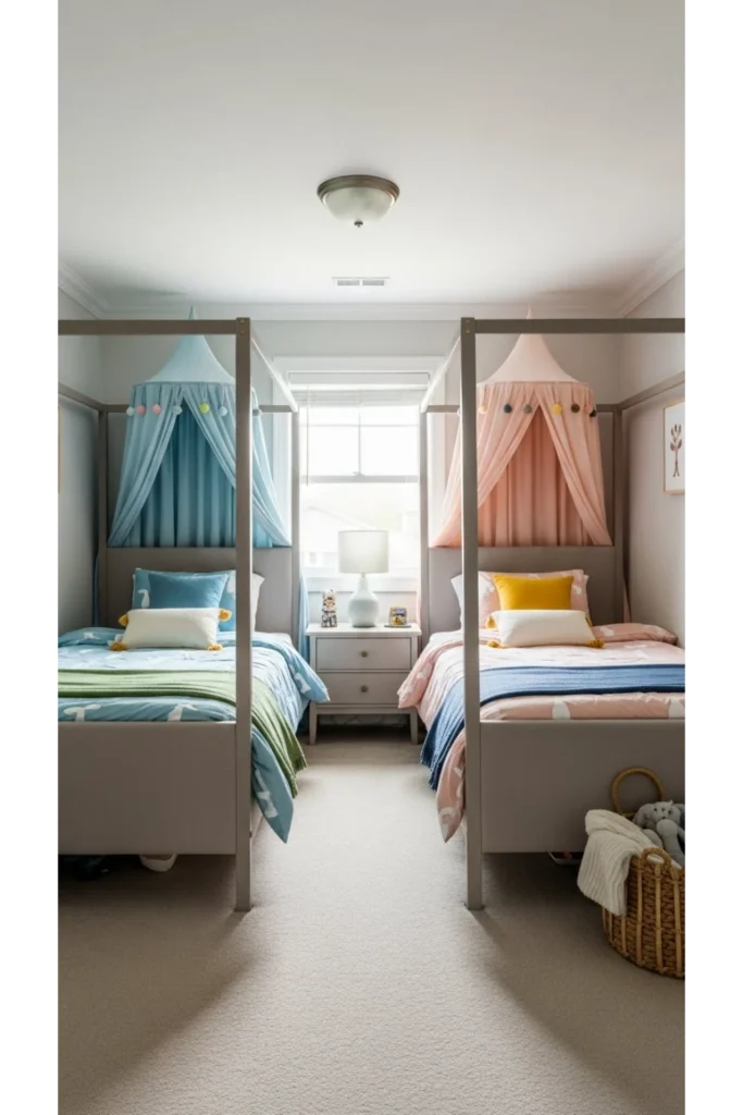 Canopy bedroom ideas for kids that balance safety, comfort, and imagination 8 Lighting that supports bedtime routines