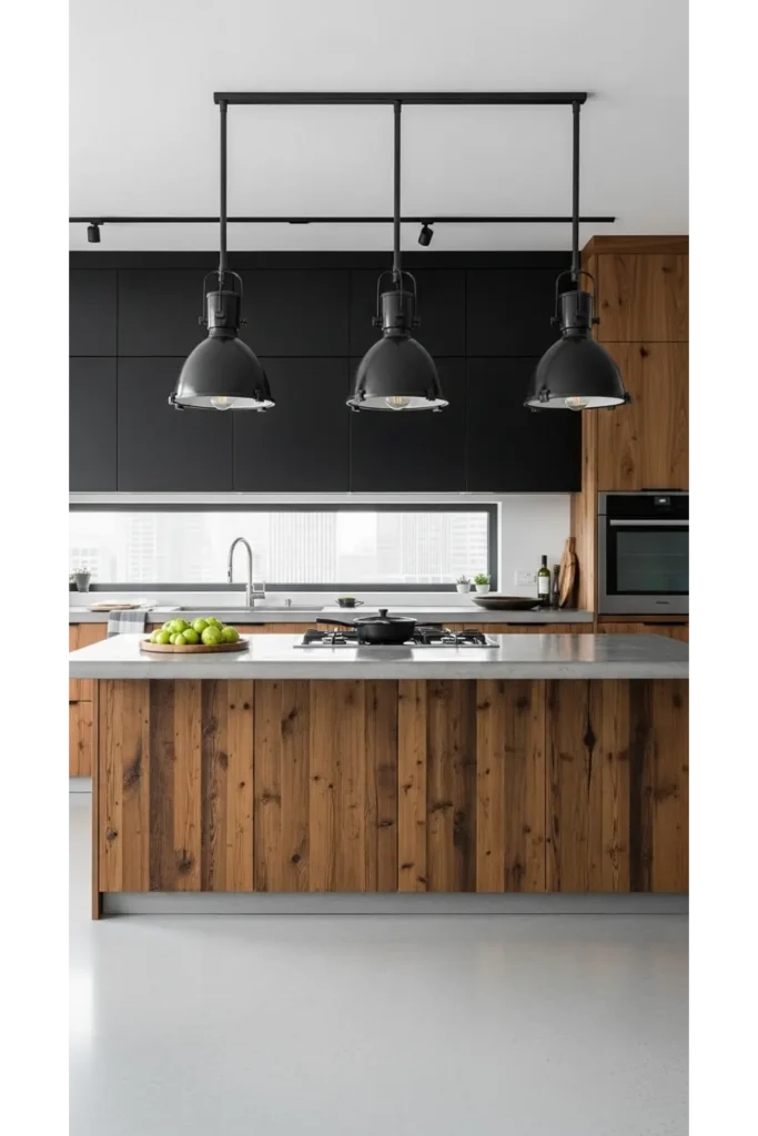  Matte Black Uppers With Warm Wood Lowers