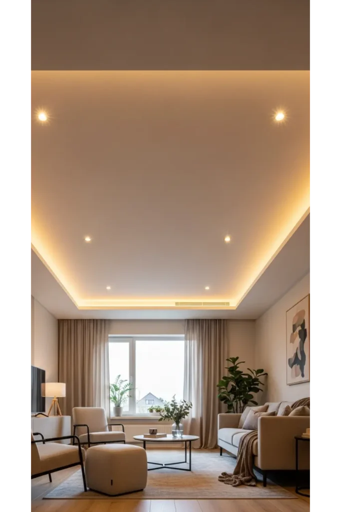 False Ceiling Living Room Designs 23 Ideas 18 Matte Finish False Ceiling