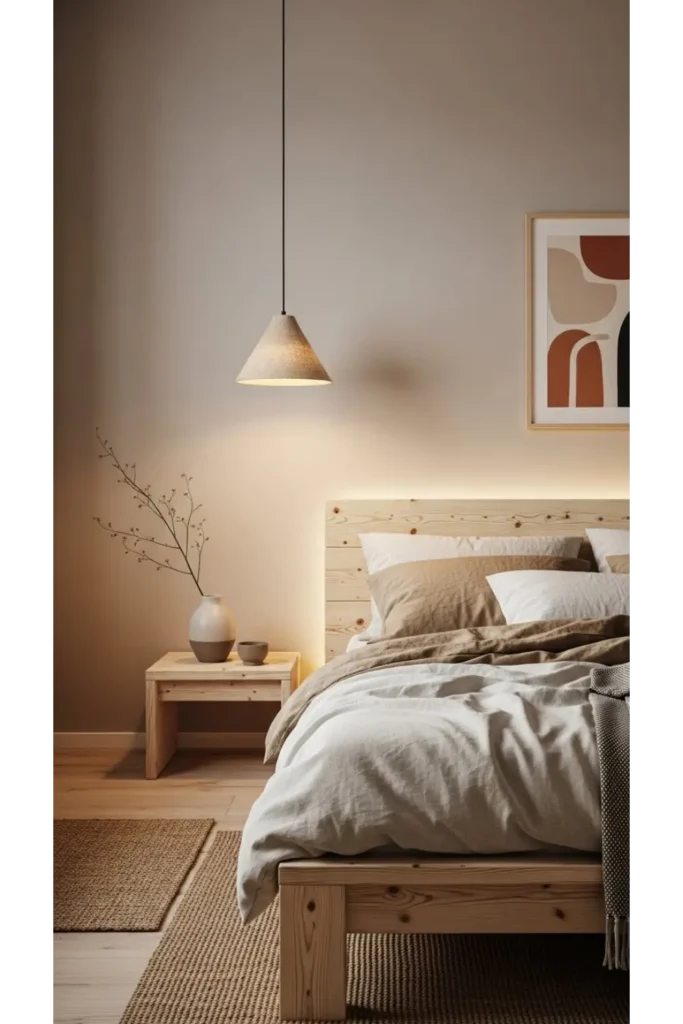 23 Earthy Bedroom Ideas For Natural Warm Ambience 16 Minimal Decor With Warm Materials