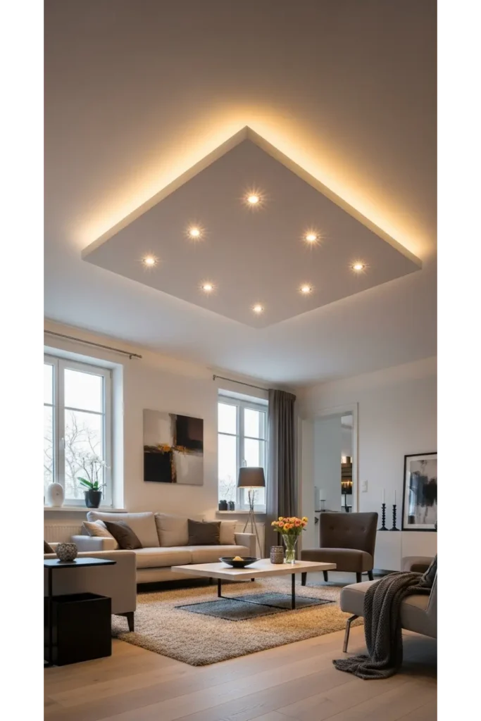 False Ceiling Living Room Designs 23 Ideas 22 Minimal Drop Ceiling Design