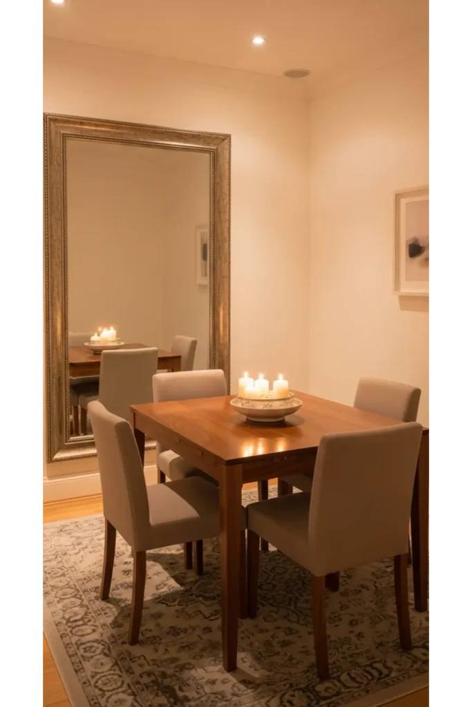 Mirrors to expand visual space