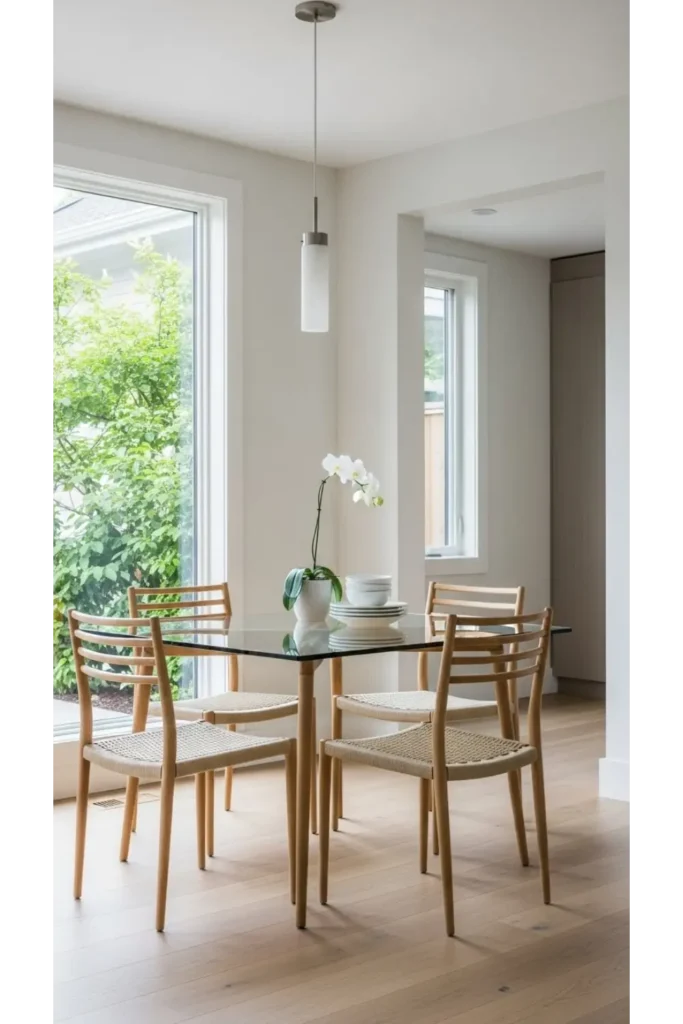 Modern Glass Table Nook
