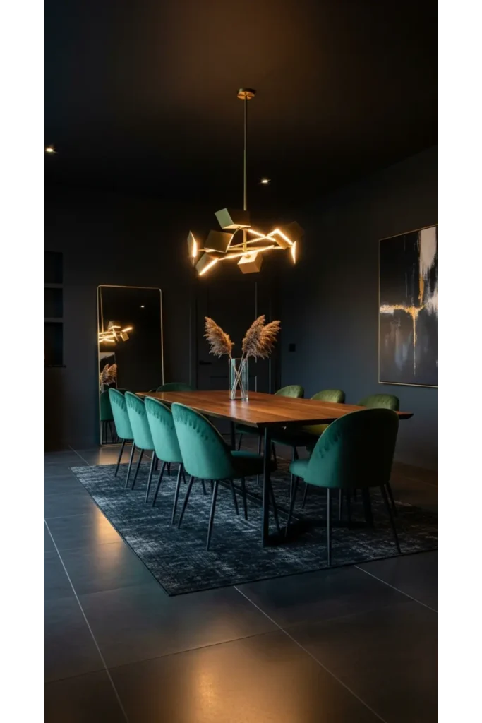 Moody Dining Room Designs Bold Look 23 Ideas 24 Modern Luxe Dark Dining Room